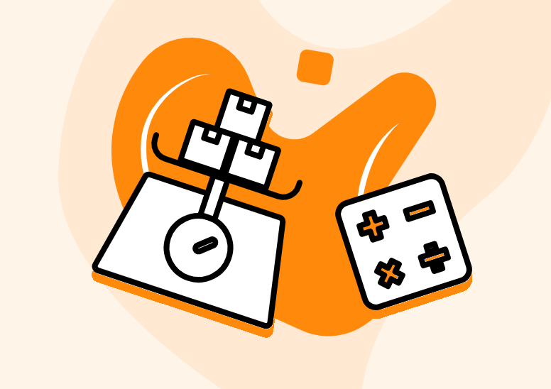Illustration of quality-check and weighing the item