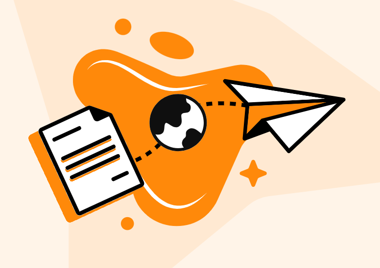Illustration of choosing an international shipping route
